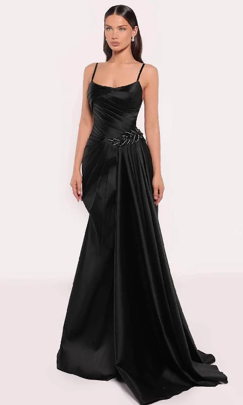 Affordable Formal Dress OptionsTarik Ediz 98756 - Spaghetti Strap Braided Gown