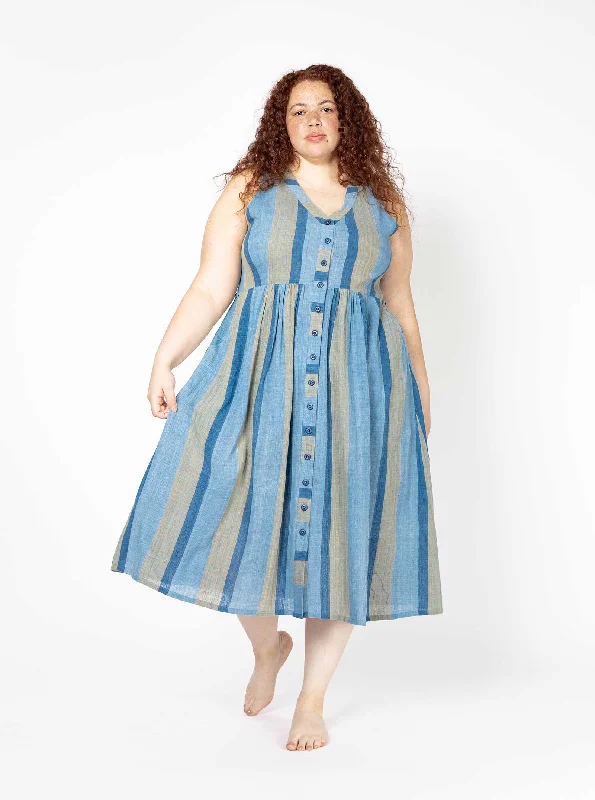 women's silk dressescallie dress | regenerative collection 24 | bluebell