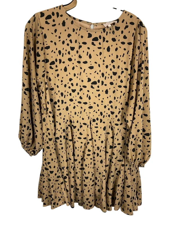 women's lace-up dressesDress Casual Short By Entro In Animal Print, Size: S