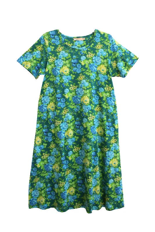 women's machine-washable dressesLa Cera Floral Printed A-Line Dress - Plus Size