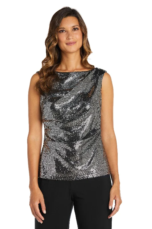 women's tops for those who want to wear pieces that are both functional and fashionableR&M Richards 9220 Sleeveless Metallic Top Formal