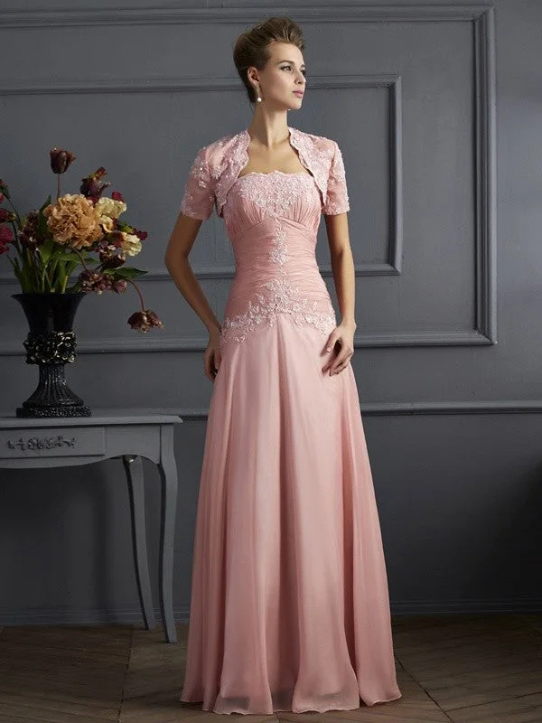 bespoke wedding dressesA-Line/Princess Sweetheart Sleeveless Applique Long Chiffon Mother of the Bride Dresses