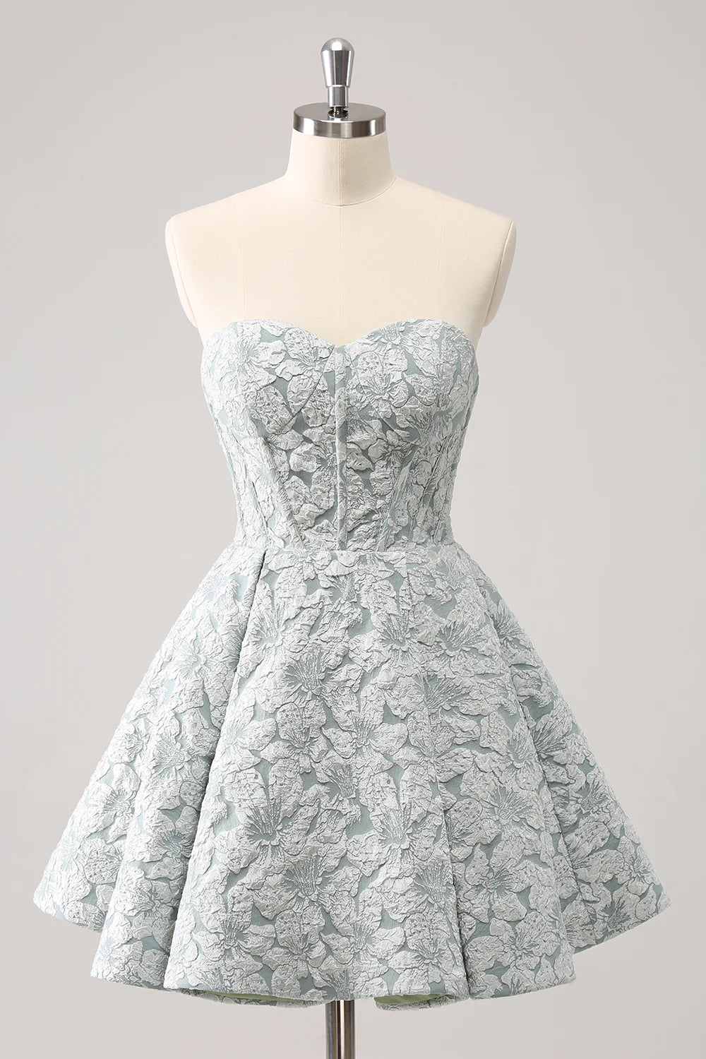 body-skimming party dressesAmzcw Cute Grey Green A Line Sweetheart Corset Short Homecoming Dress