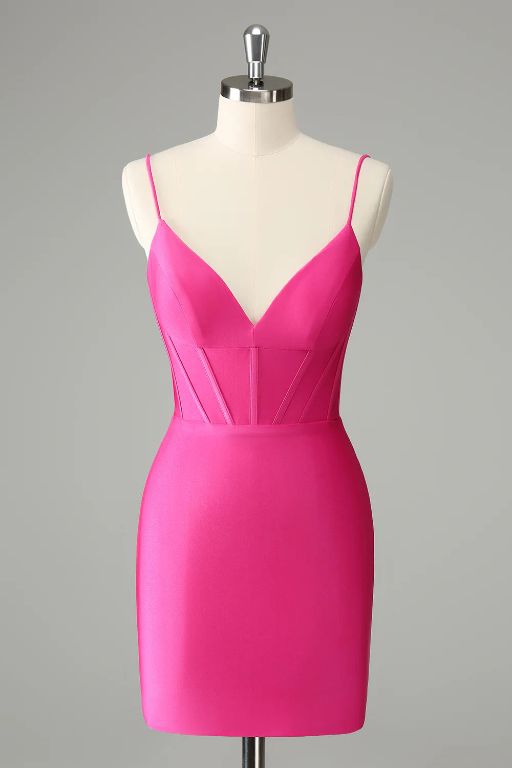 asymmetrical party dressesAmzcw Fuchsia Tight Spaghetti Straps Pleated Short Homecoming Dress