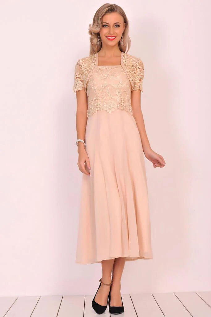 simple wedding dressesChiffon&Lace With Jacket Mother of the Bride Dresses