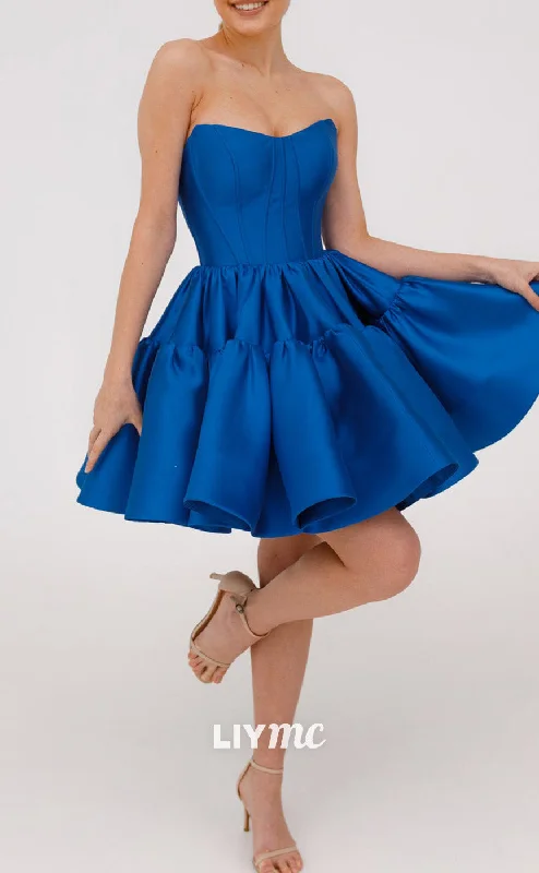 spring party dressesLY297 - Sweetheart Sleeveless Pleated A-Line Short Homecoming Dress