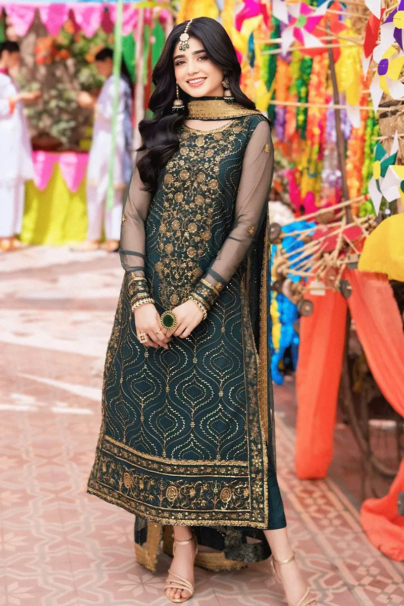 maxi dresses for cool weatherGreen Color Long Top Dress For Mehendi Function